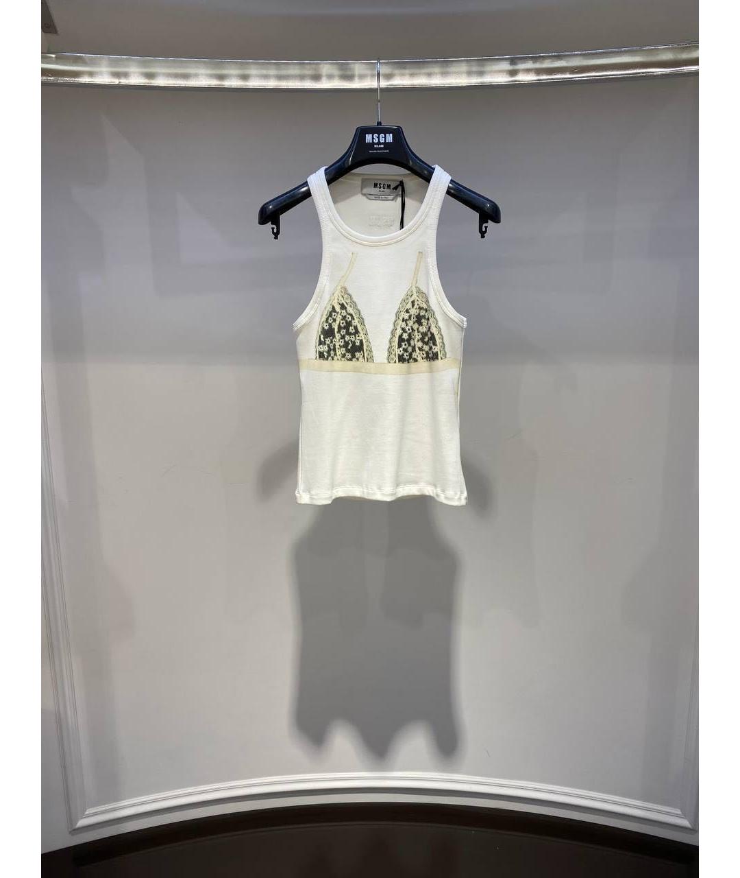 MSGM Белая майка, фото 3