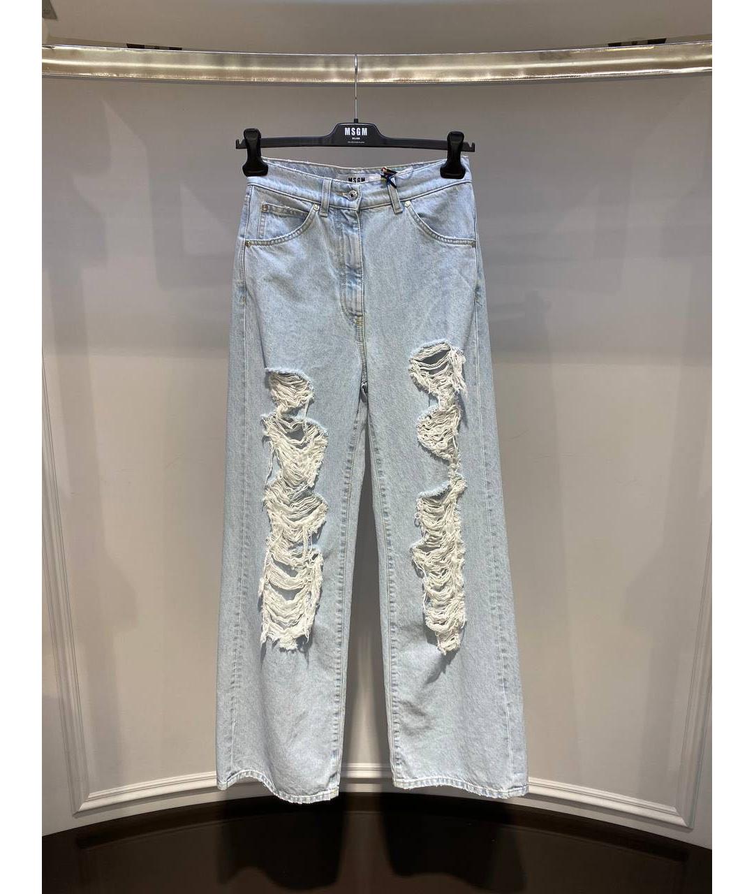 MSGM Голубые хлопковые джинсы клеш, фото 2