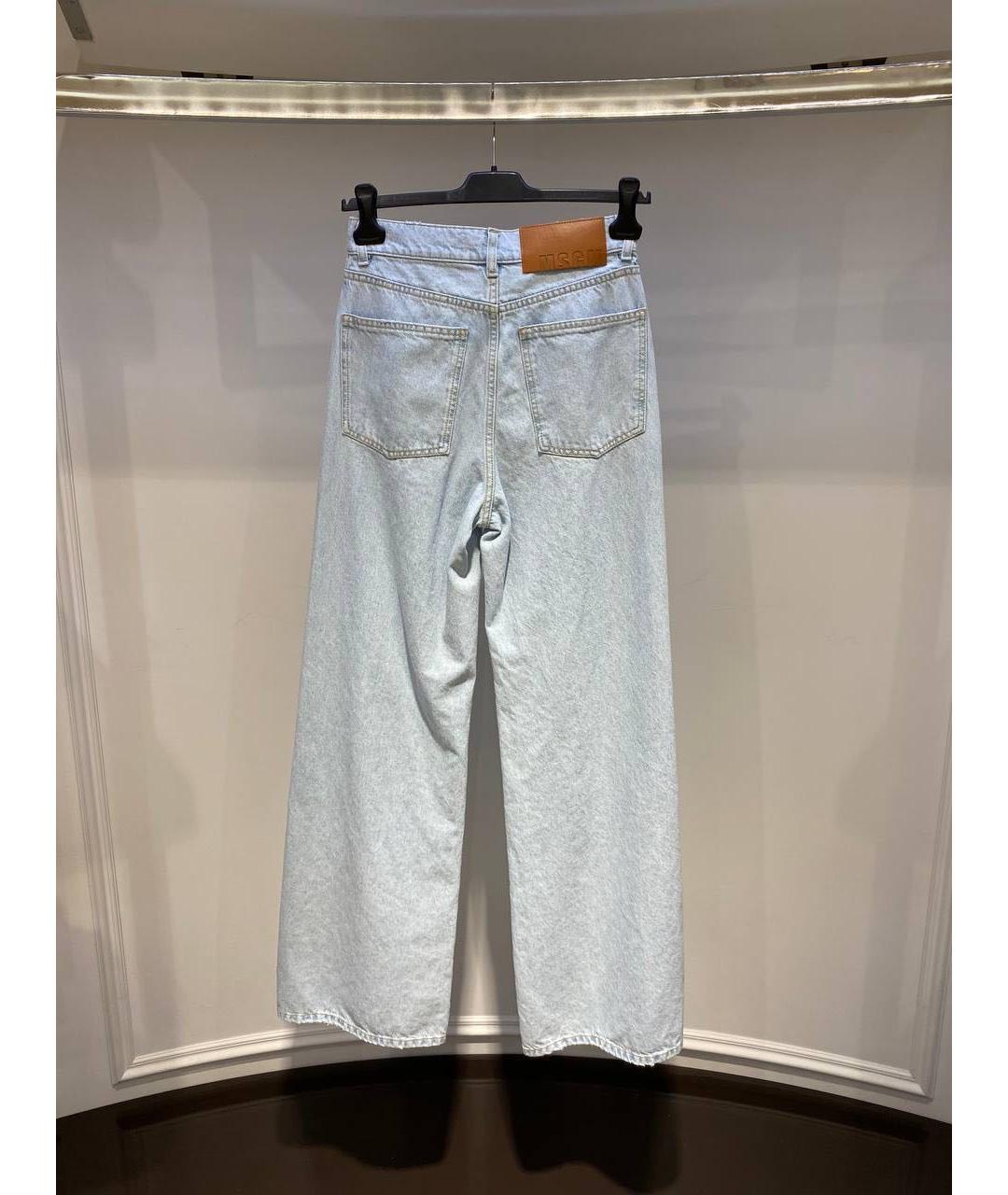 MSGM Голубые хлопковые джинсы клеш, фото 3