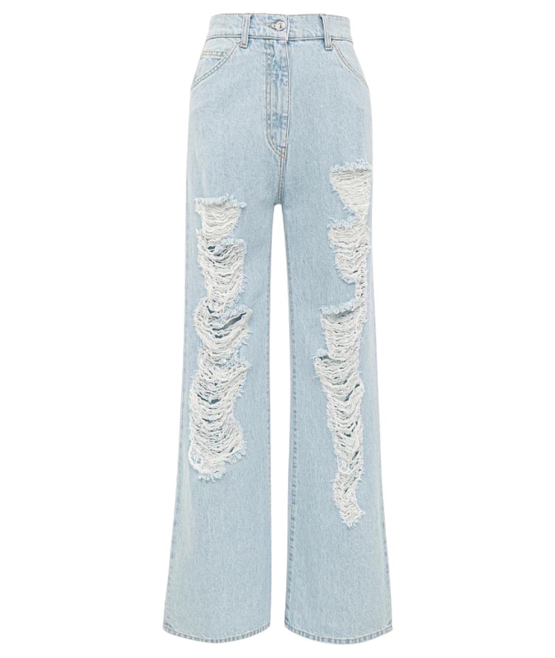 MSGM Голубые хлопковые джинсы клеш, фото 1