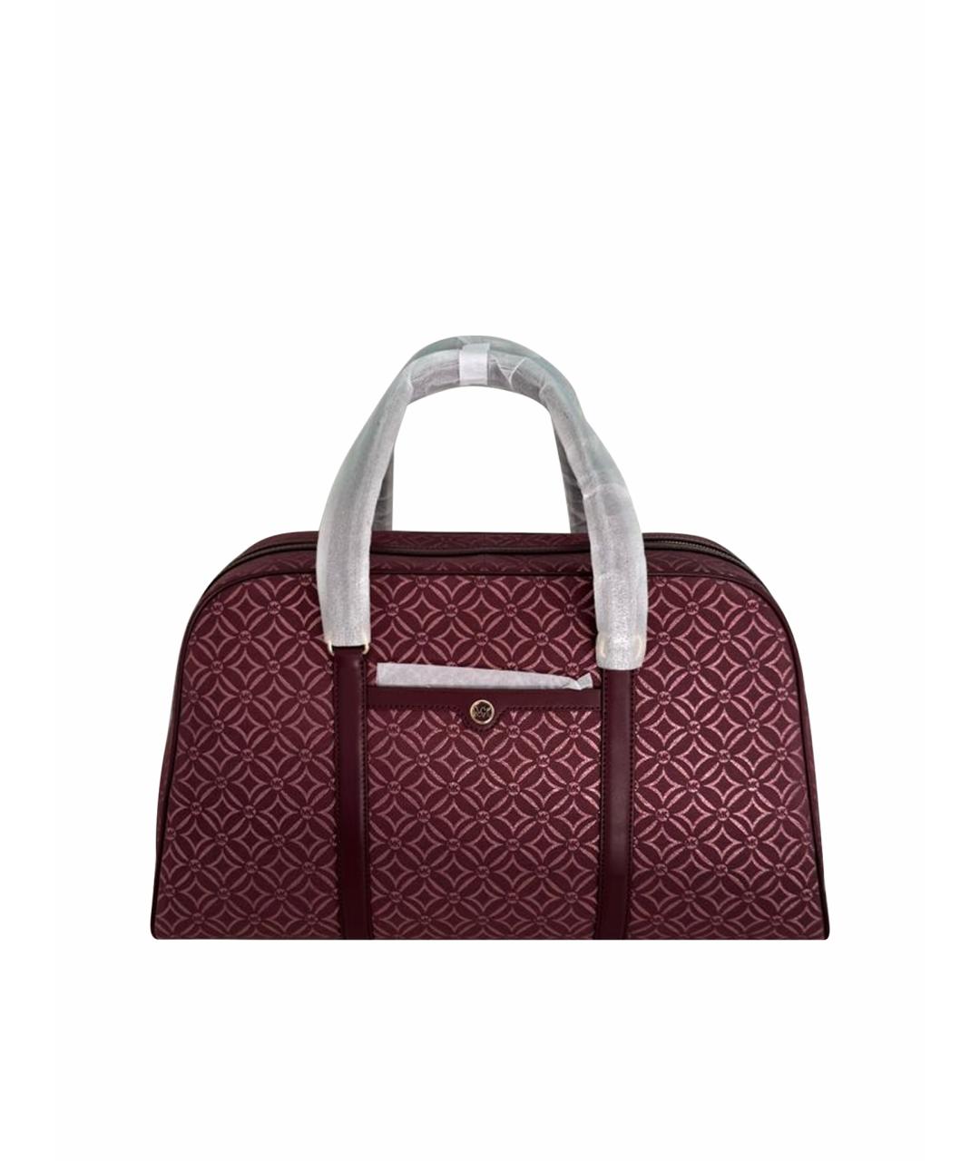 MICHAEL KORS Бордовая жаккардовая дорожная/спортивная сумка, фото 1
