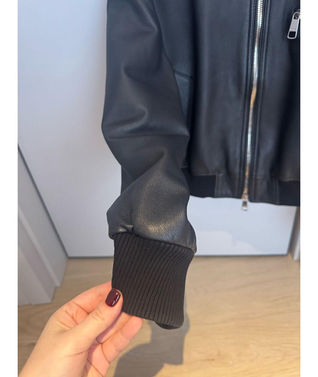 HUGO BOSS Черная кожаная куртка, фото 3