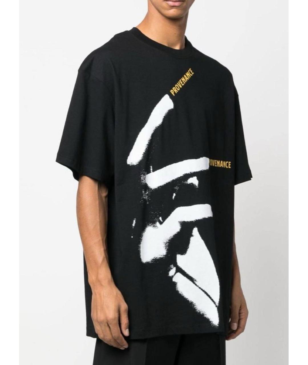 RAF SIMONS Черная хлопковая футболка, фото 8