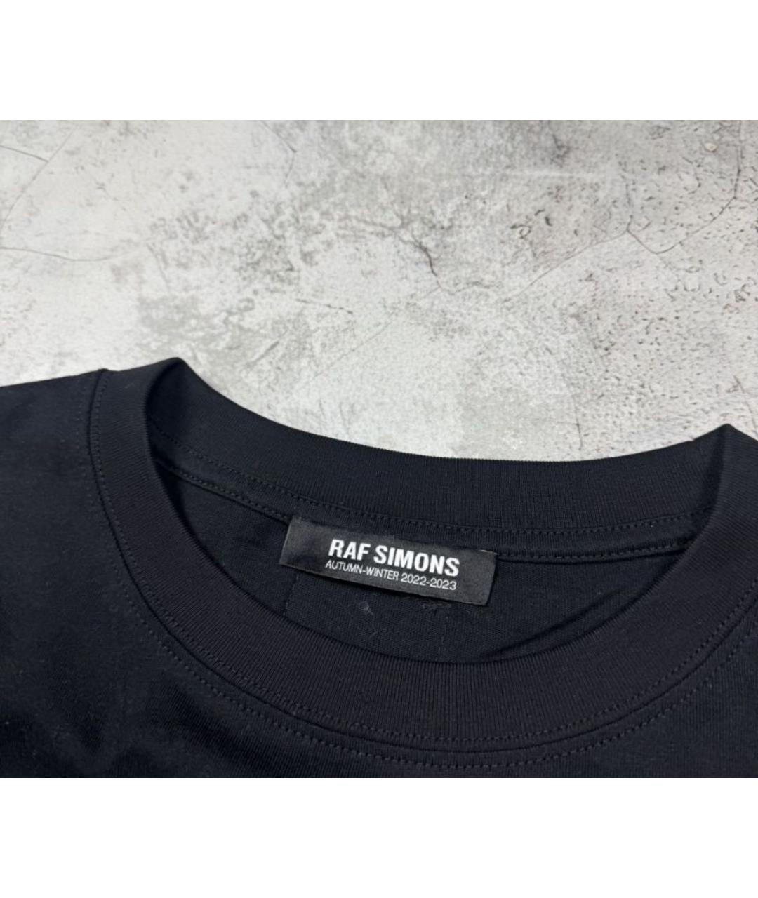 RAF SIMONS Черная хлопковая футболка, фото 6