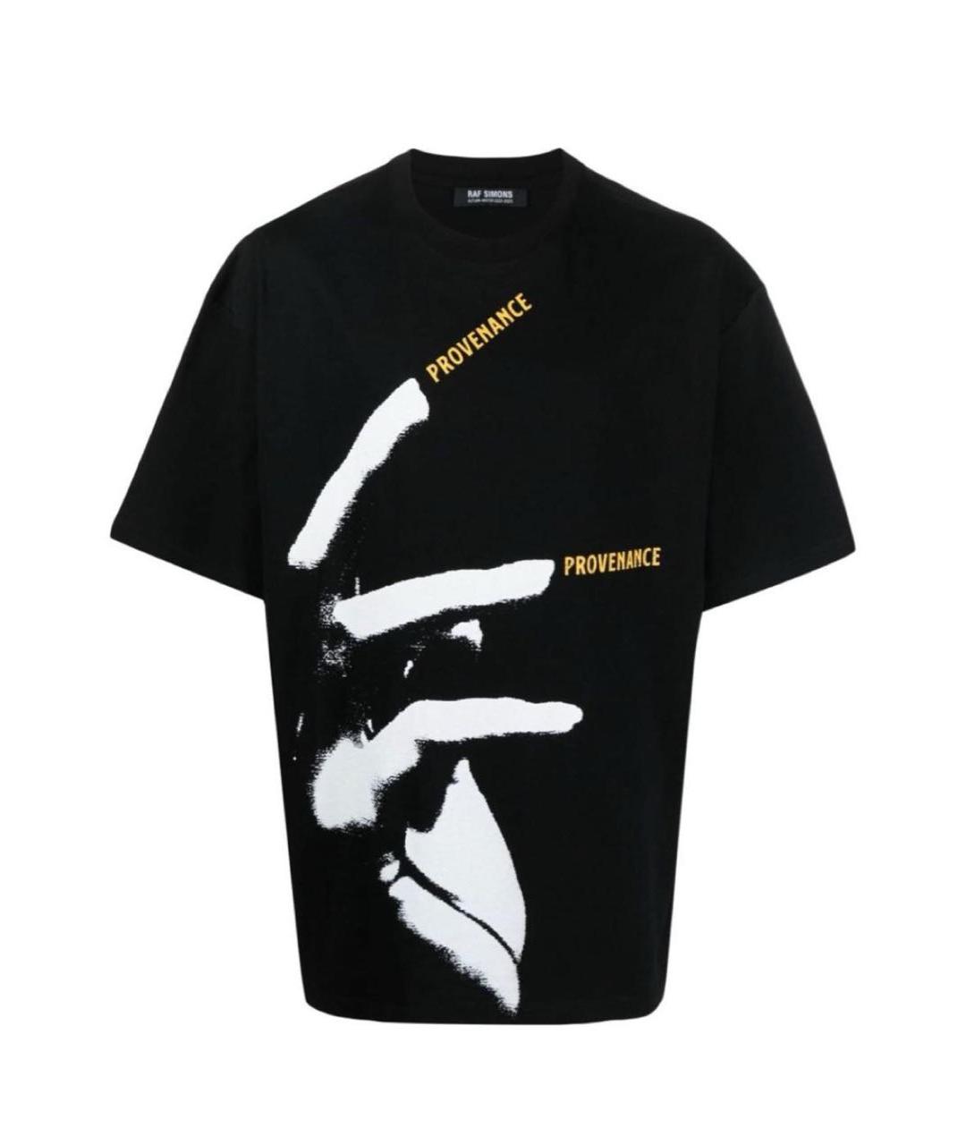RAF SIMONS Черная хлопковая футболка, фото 1
