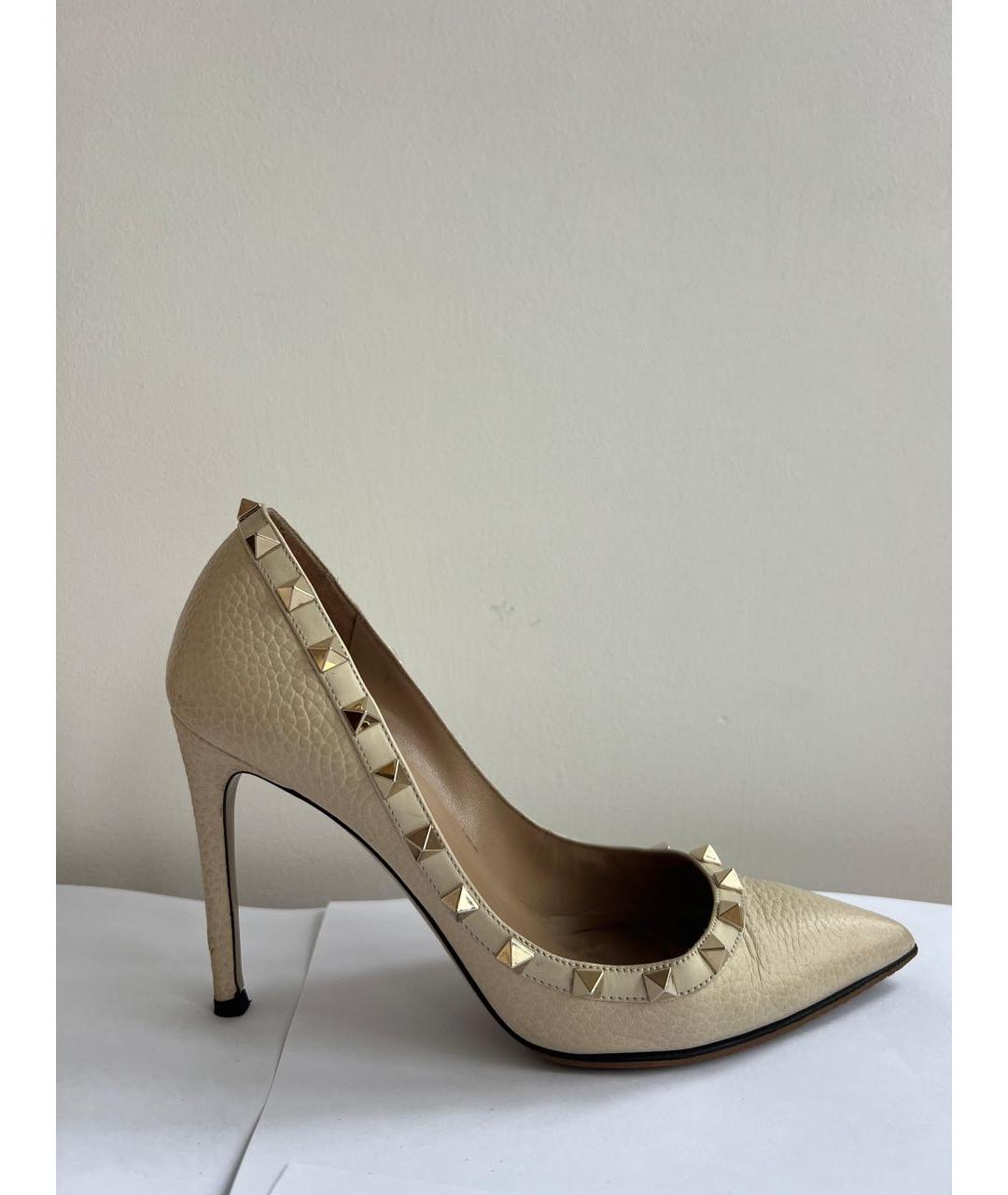 VALENTINO Бежевые кожаные туфли, фото 6