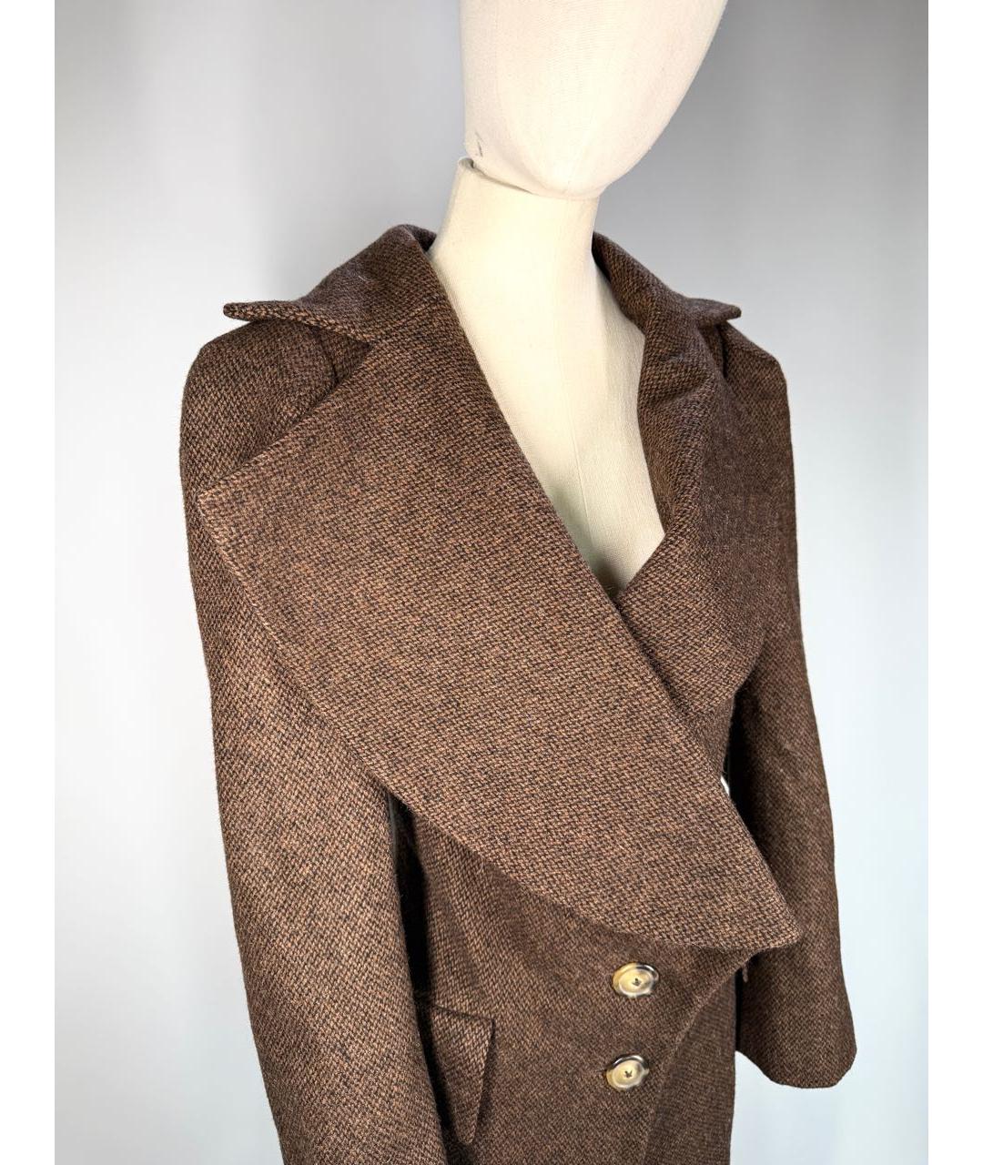 VIVIENNE WESTWOOD Коричневое шерстяное пальто, фото 4