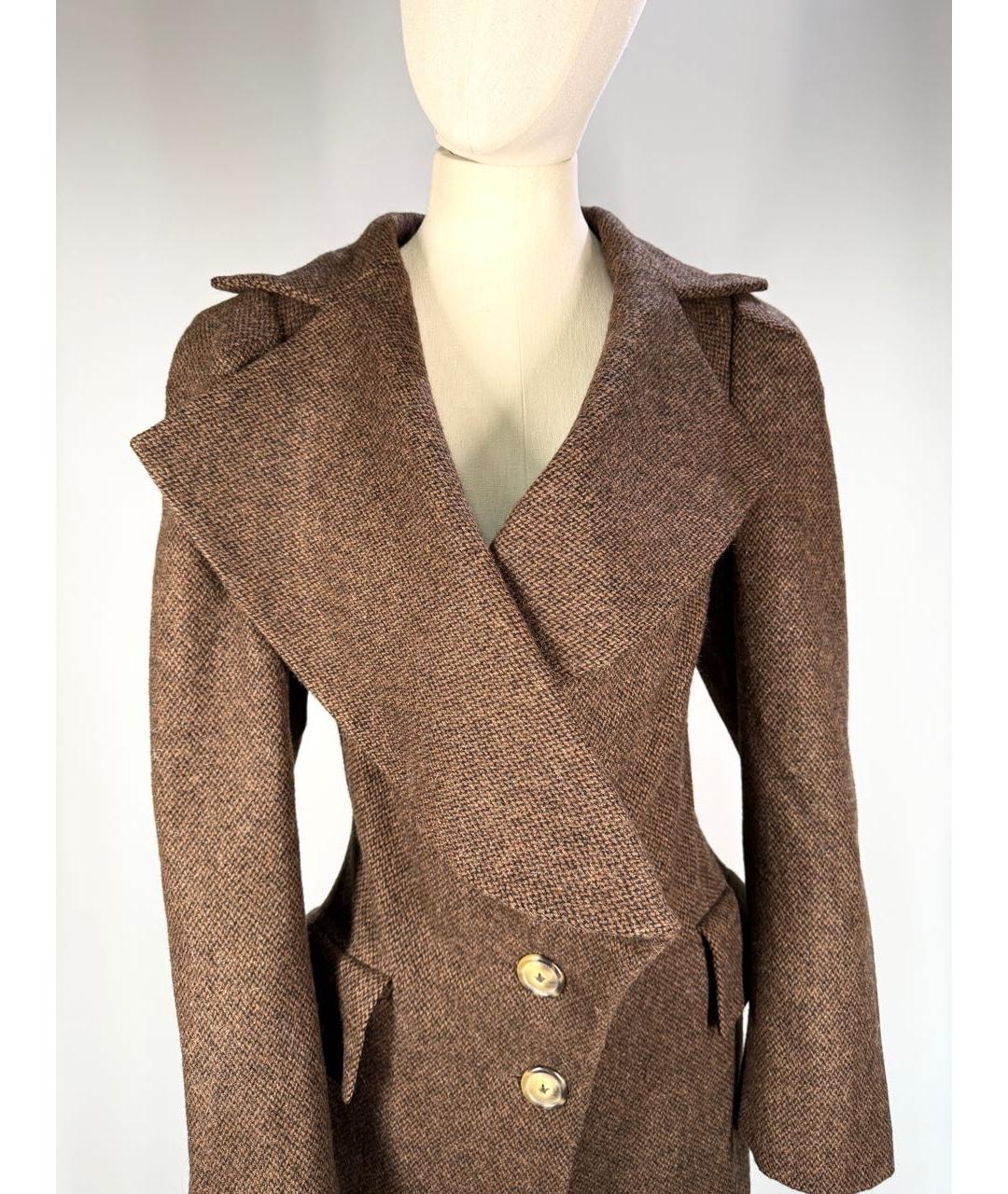 VIVIENNE WESTWOOD Коричневое шерстяное пальто, фото 2