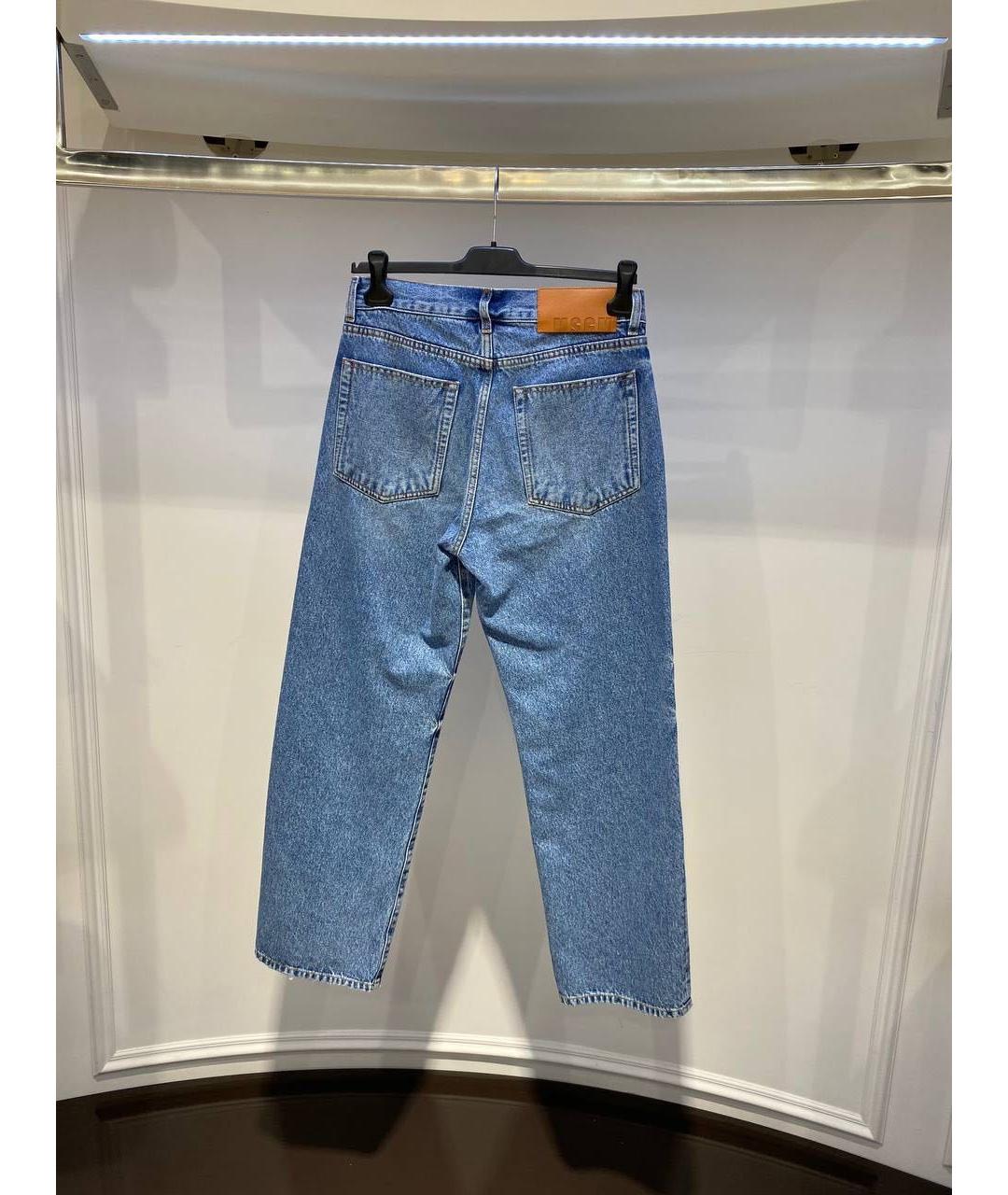 MSGM Синие хлопковые прямые джинсы, фото 2