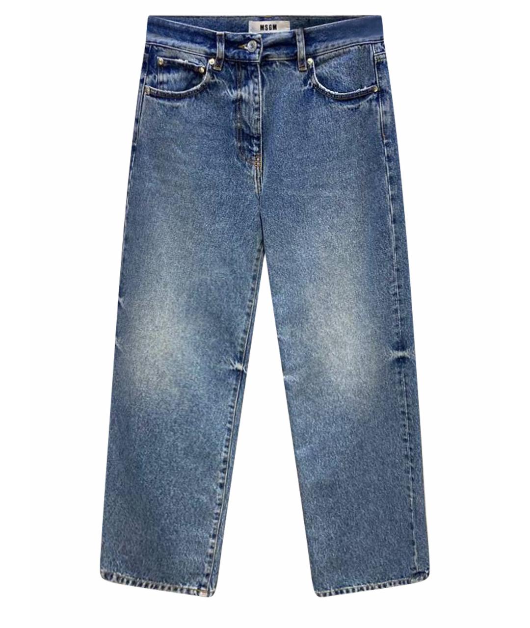 MSGM Синие хлопковые прямые джинсы, фото 1