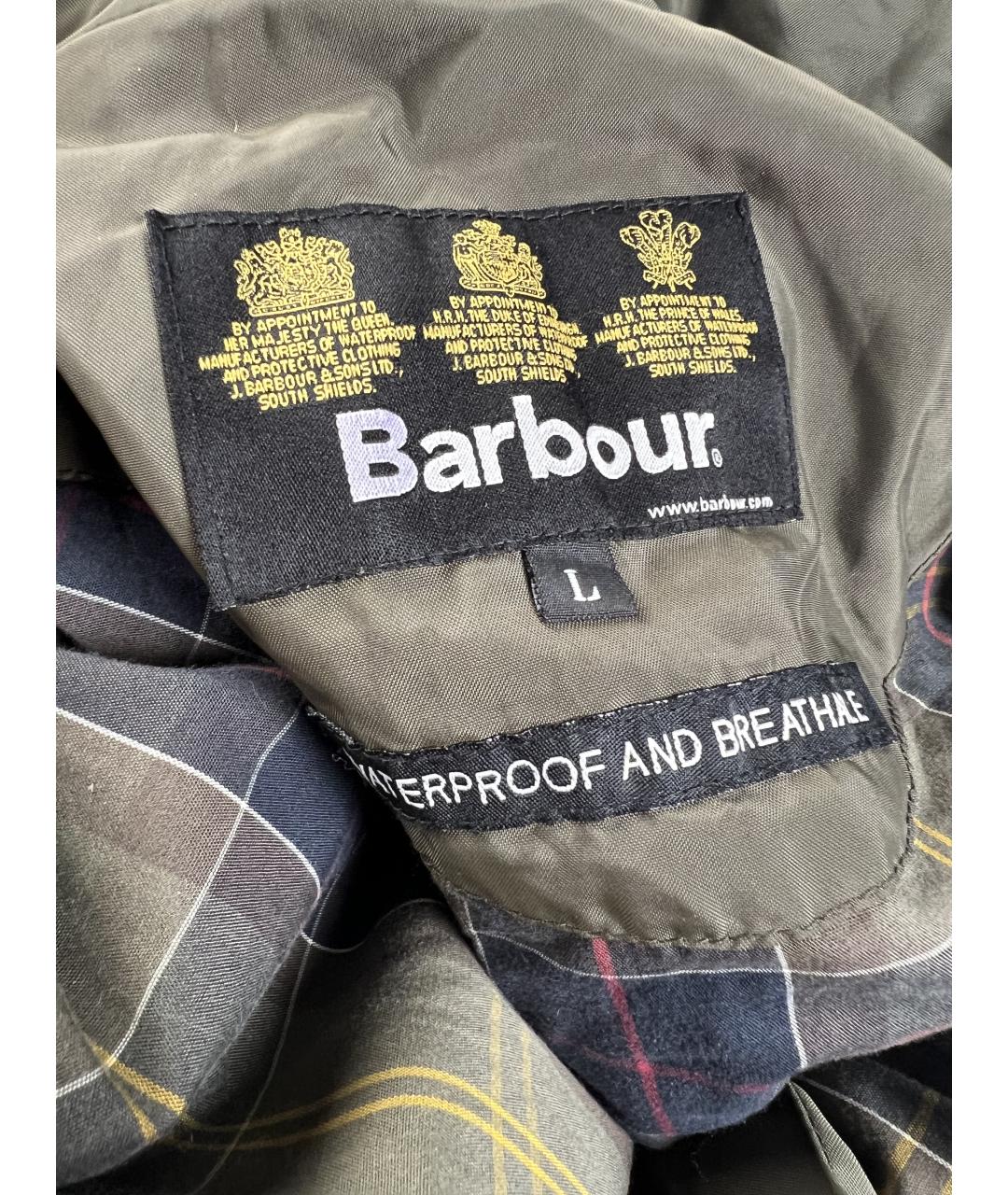 BARBOUR Хаки полиэстеровая куртка, фото 5