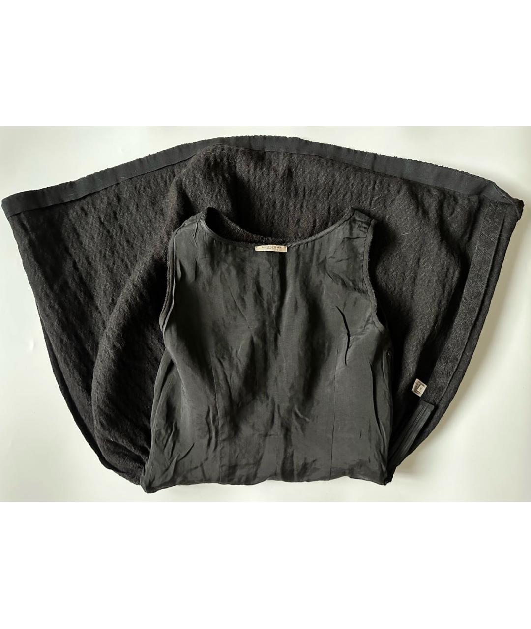 BOTTEGA VENETA Черное шерстяное повседневное платье, фото 6