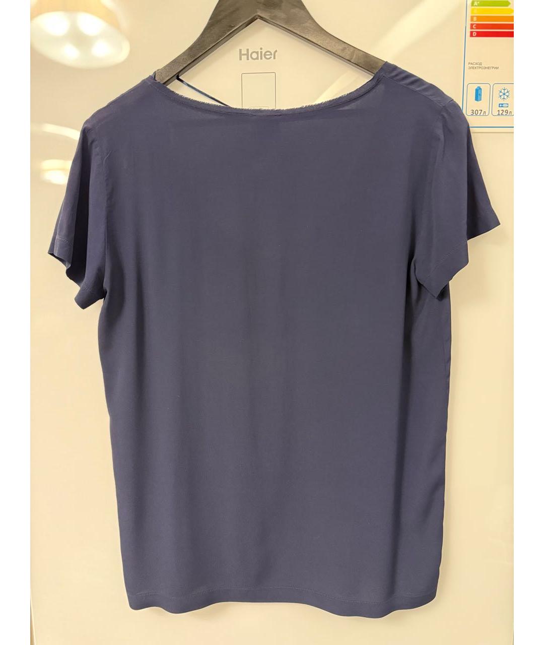 PINKO Темно-синяя ацетатная майка, фото 2