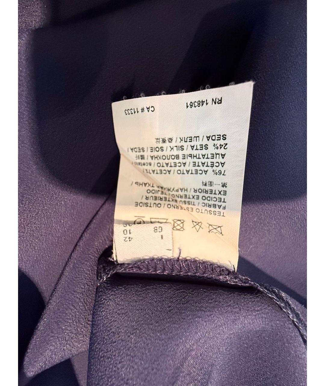 PINKO Темно-синяя ацетатная майка, фото 5