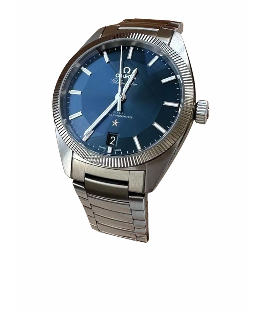 OMEGA Синие стальные часы, фото 1