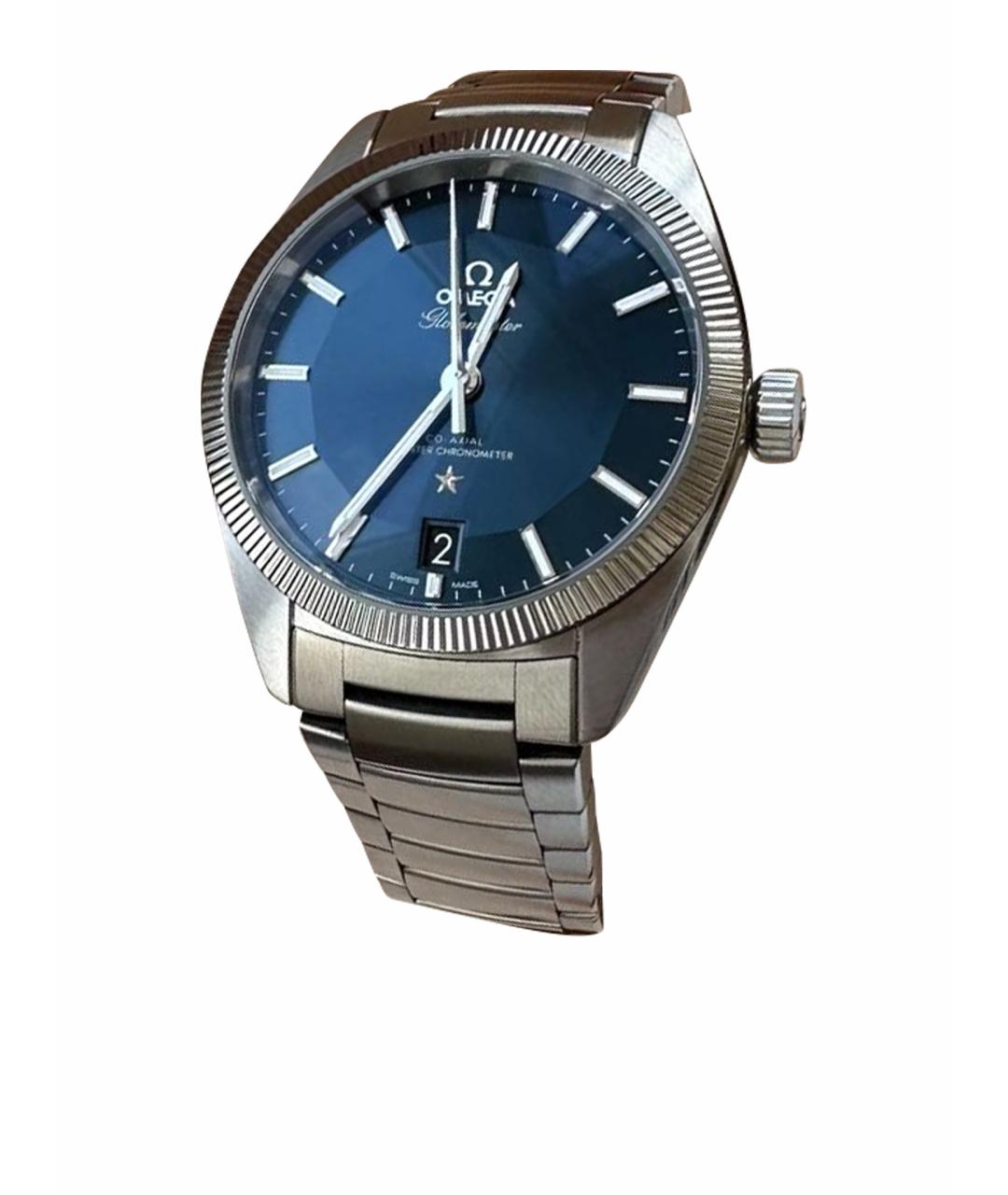 OMEGA Синие стальные часы, фото 9