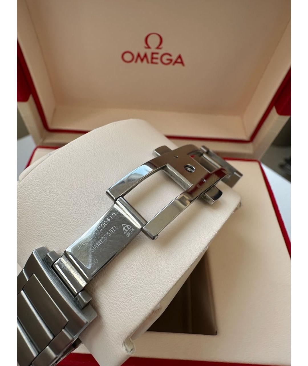 OMEGA Синие стальные часы, фото 8