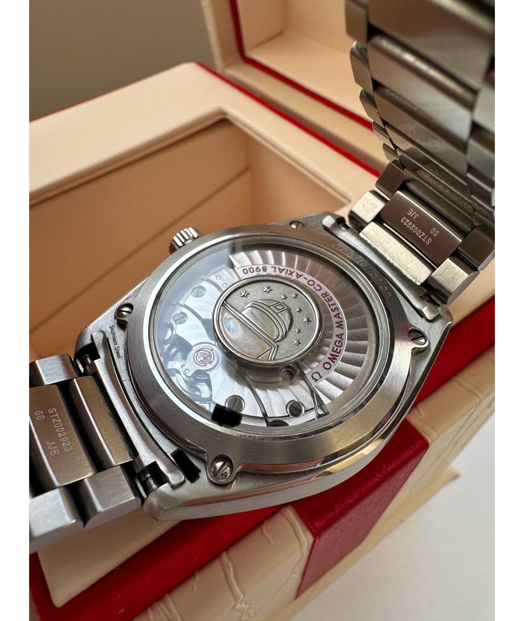 OMEGA Синие стальные часы, фото 2