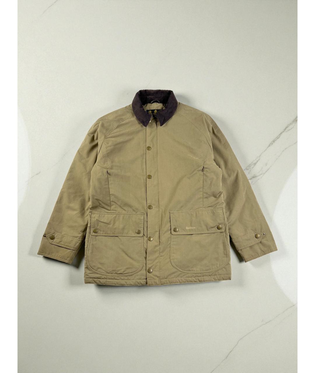 BARBOUR Бежевая хлопковая куртка, фото 9