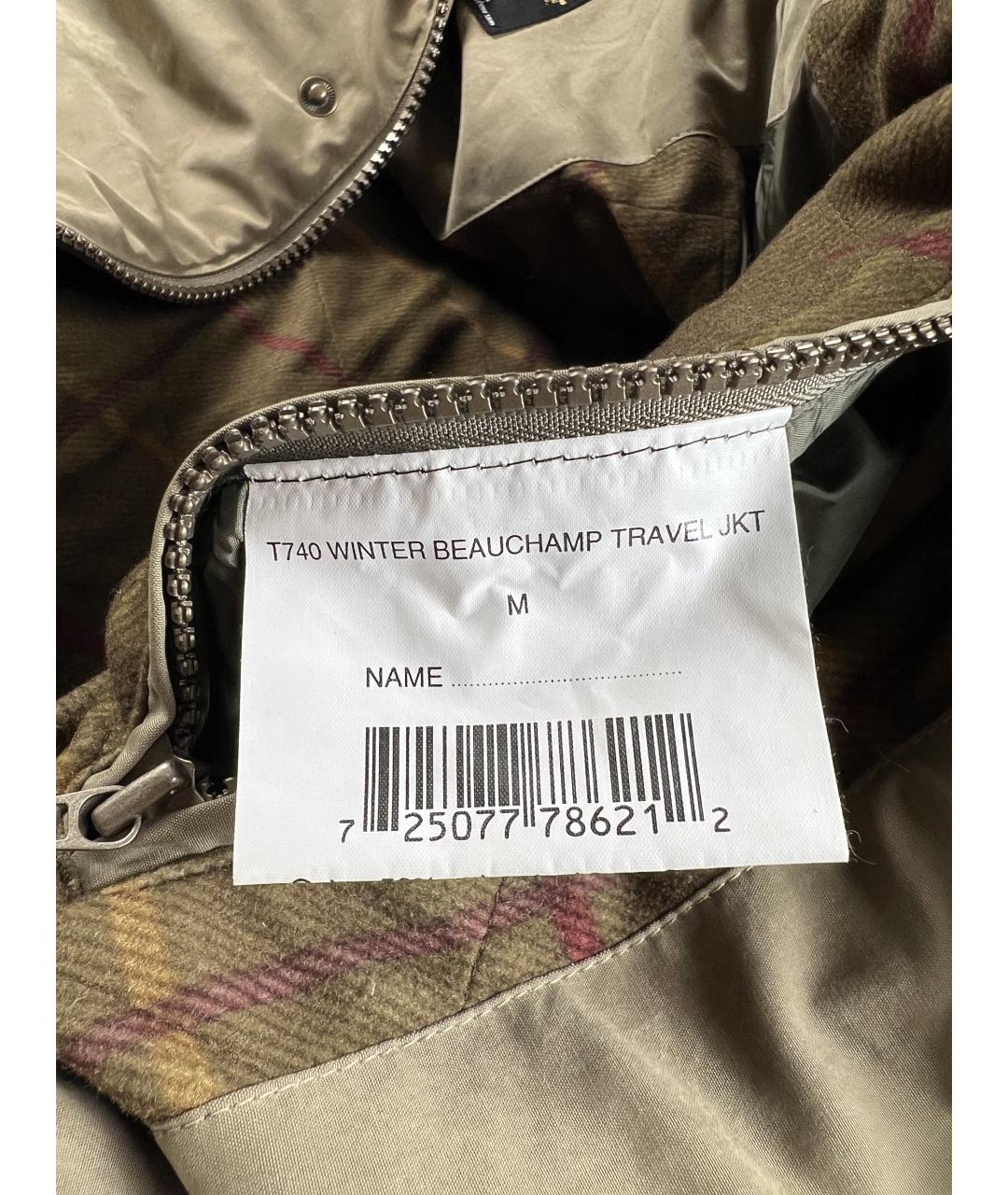 BARBOUR Бежевая хлопковая куртка, фото 8