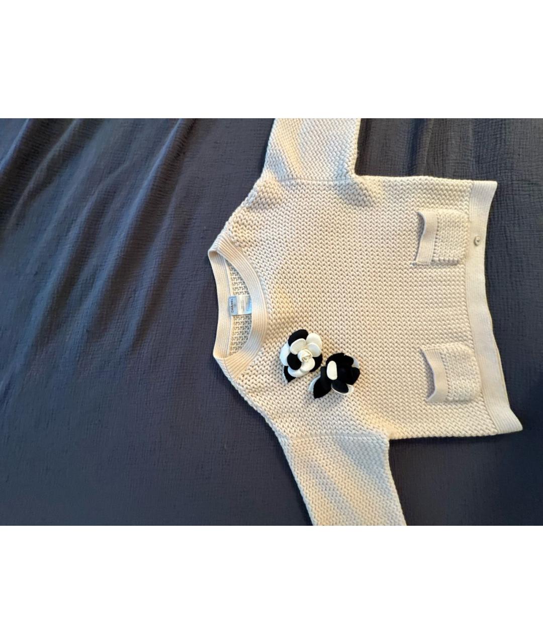 CHANEL Бежевый кашемировый джемпер / свитер, фото 6