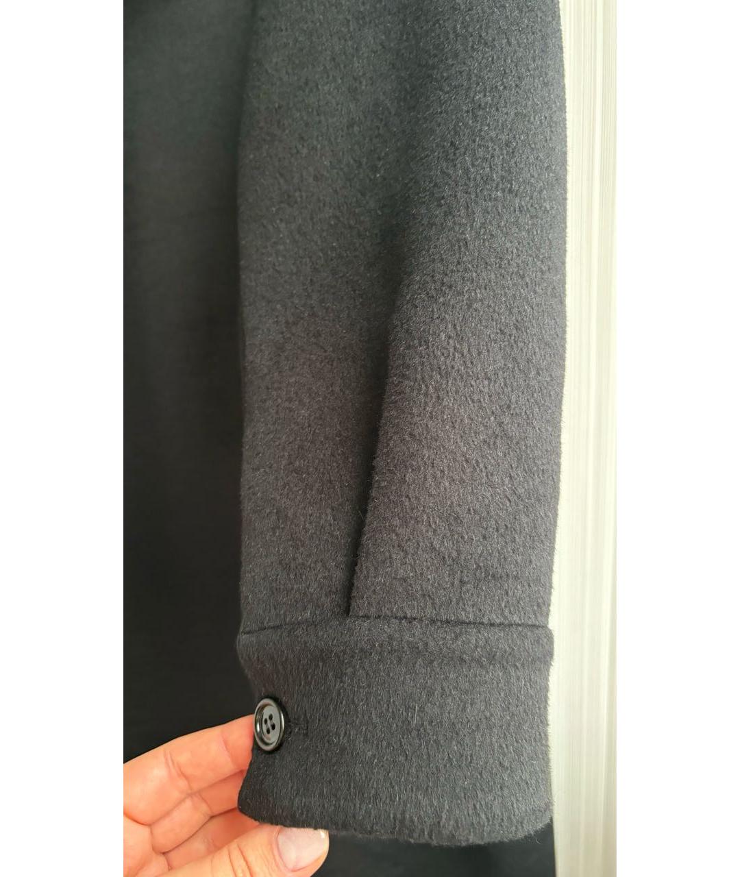 PRADA Черное шерстяное пальто, фото 6