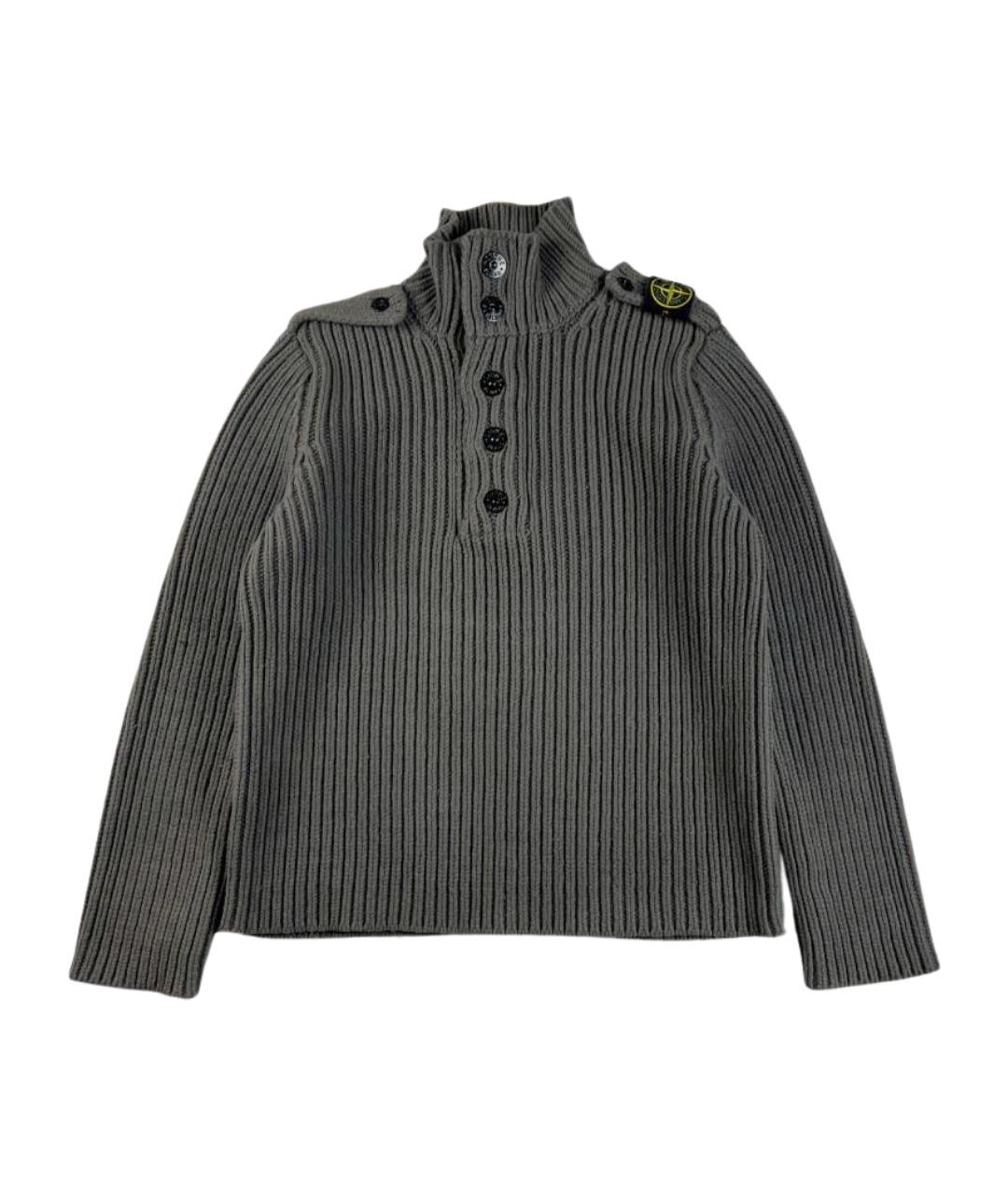 STONE ISLAND Серый шерстяной джемпер / свитер, фото 1