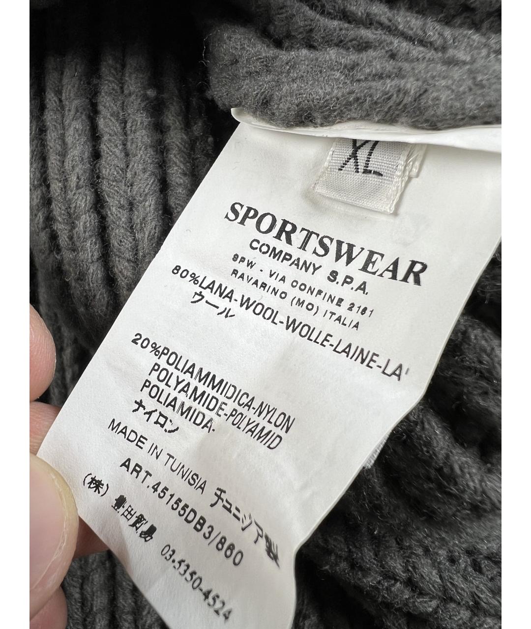 STONE ISLAND Серый шерстяной джемпер / свитер, фото 6