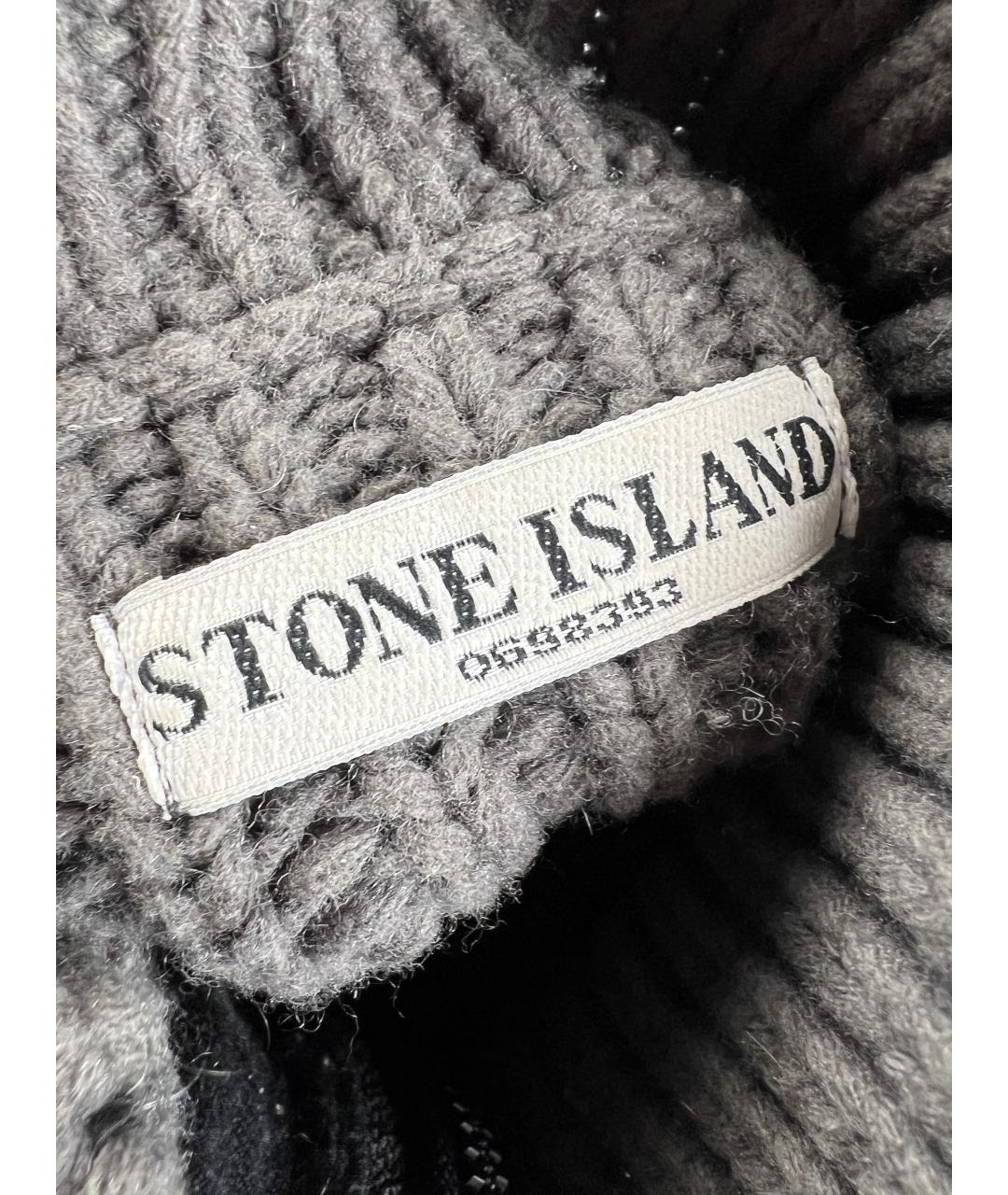 STONE ISLAND Серый шерстяной джемпер / свитер, фото 5