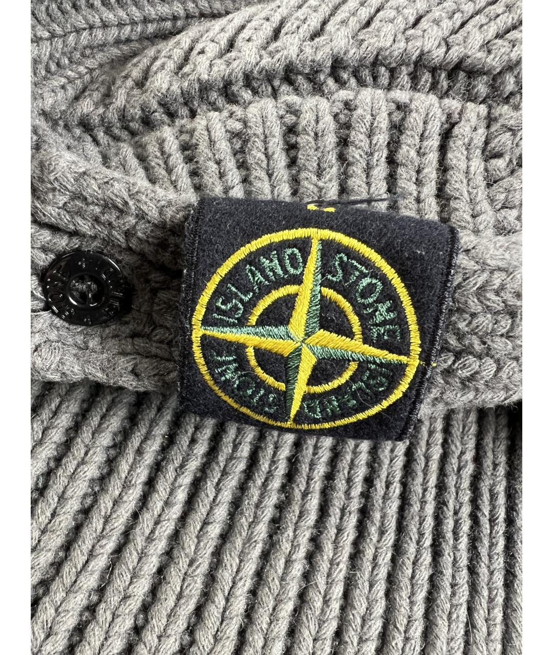 STONE ISLAND Серый шерстяной джемпер / свитер, фото 4