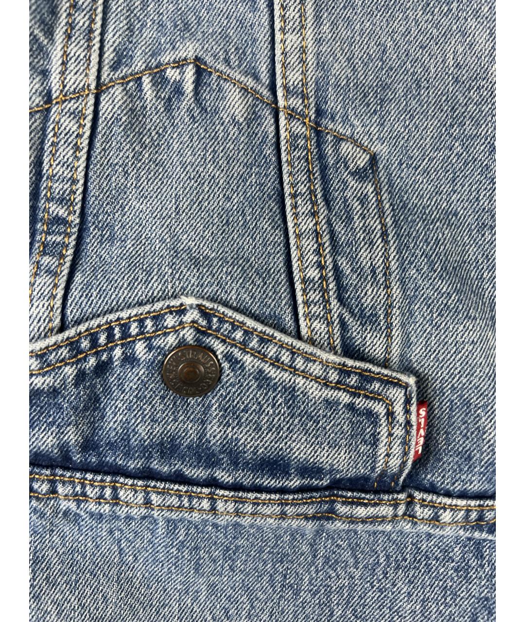 LEVI'S Голубая хлопковая куртка, фото 4