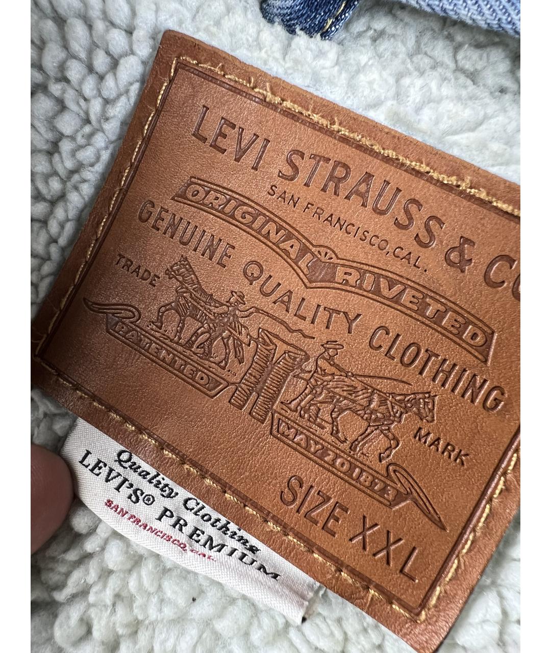 LEVI'S Голубая хлопковая куртка, фото 5