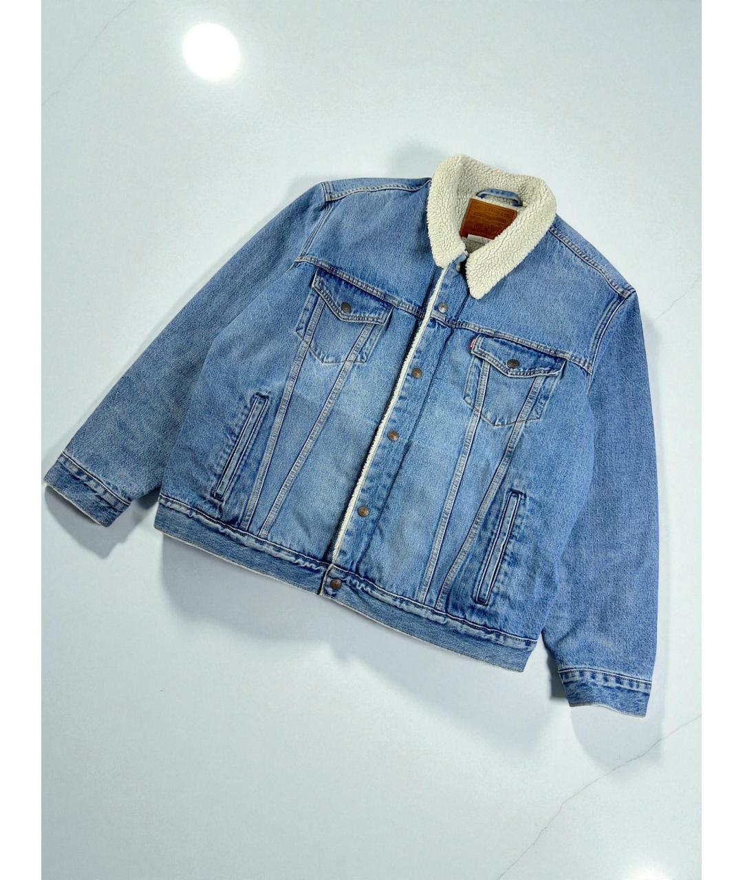 LEVI'S Голубая хлопковая куртка, фото 2