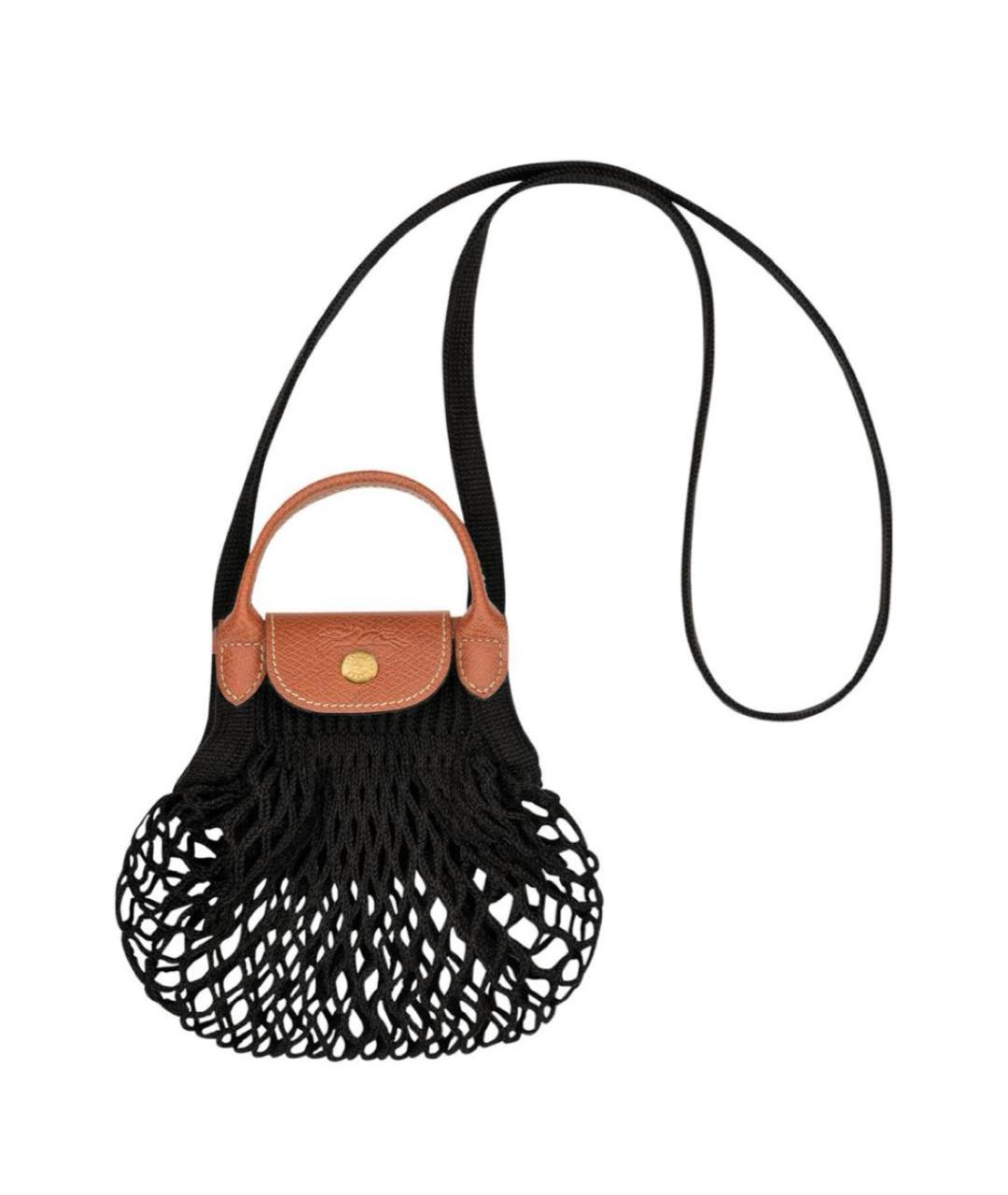 LONGCHAMP Черная кожаная пляжная сумка, фото 8