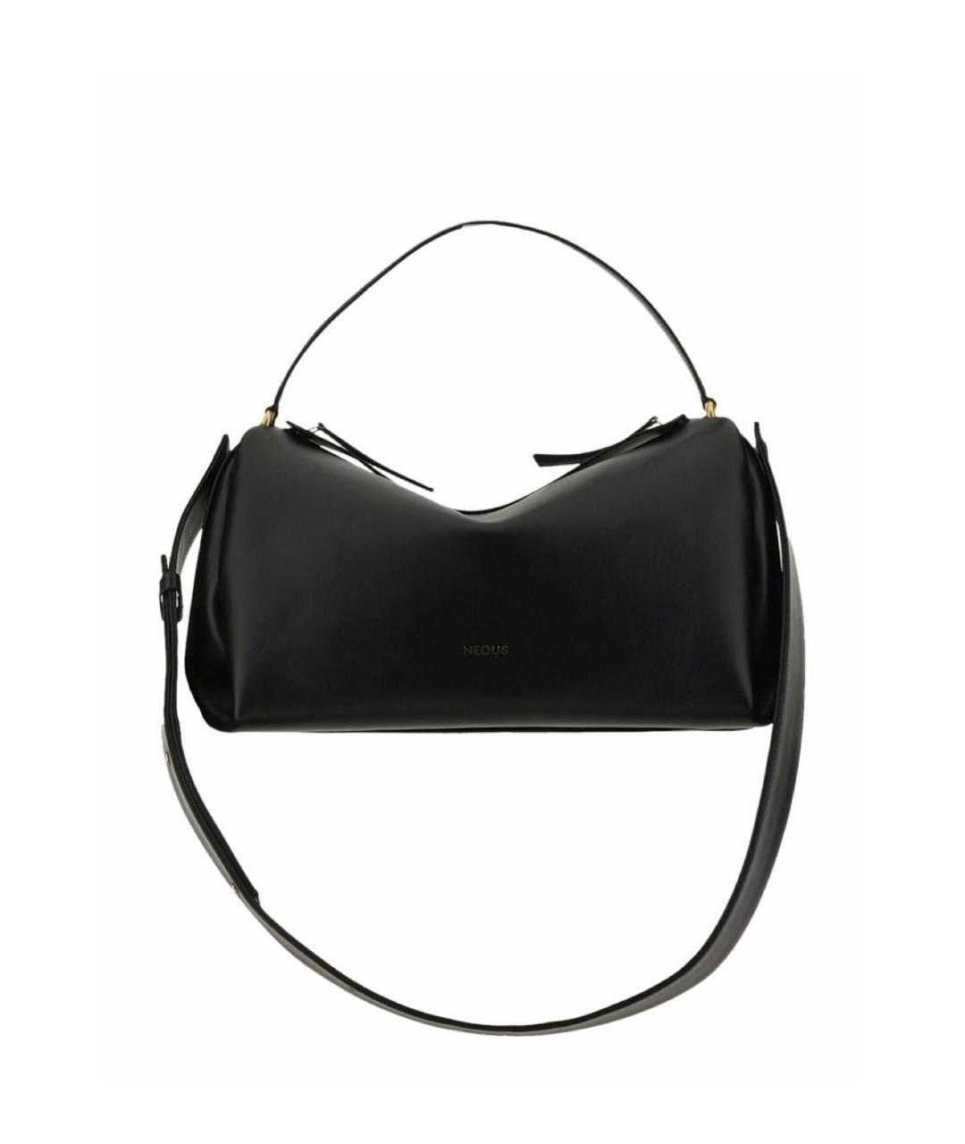 NEOUS Черная кожаная сумка через плечо, фото 1