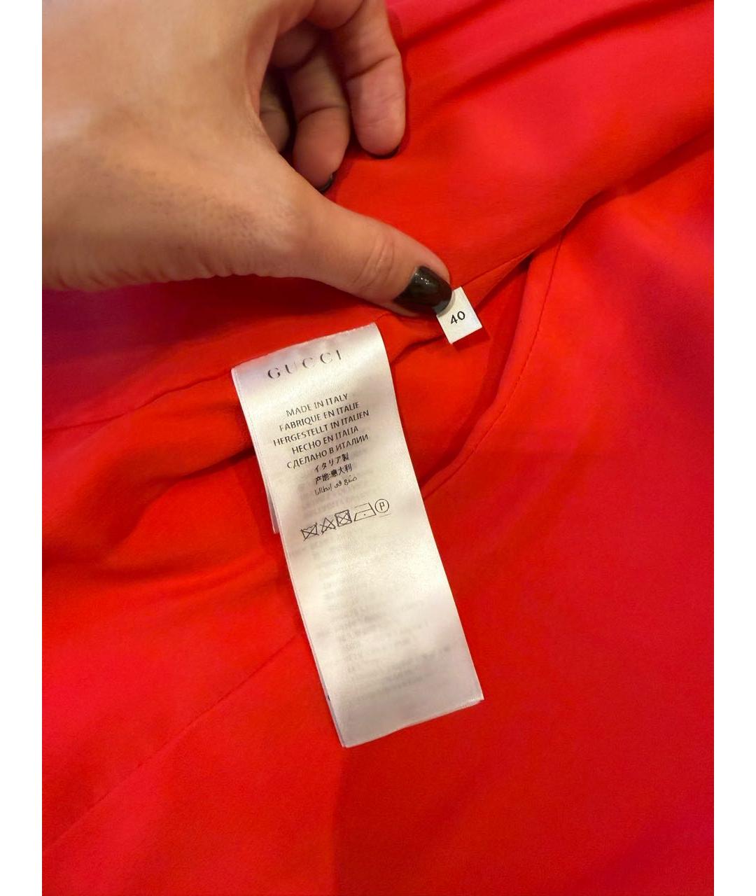 GUCCI Красный шелковый жакет/пиджак, фото 3