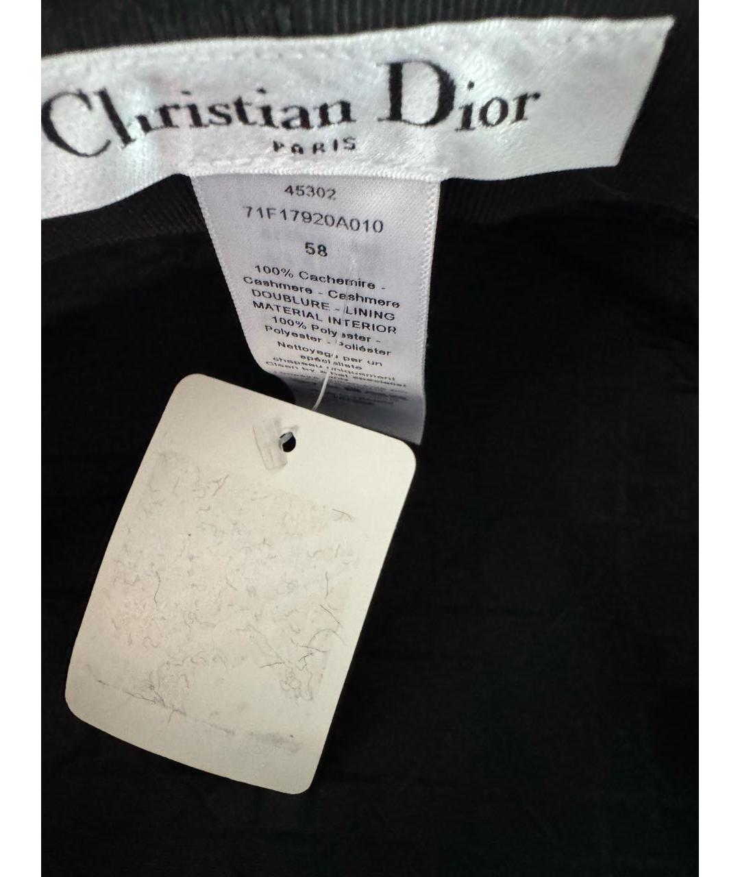 CHRISTIAN DIOR Серая кашемировая кепка, фото 4