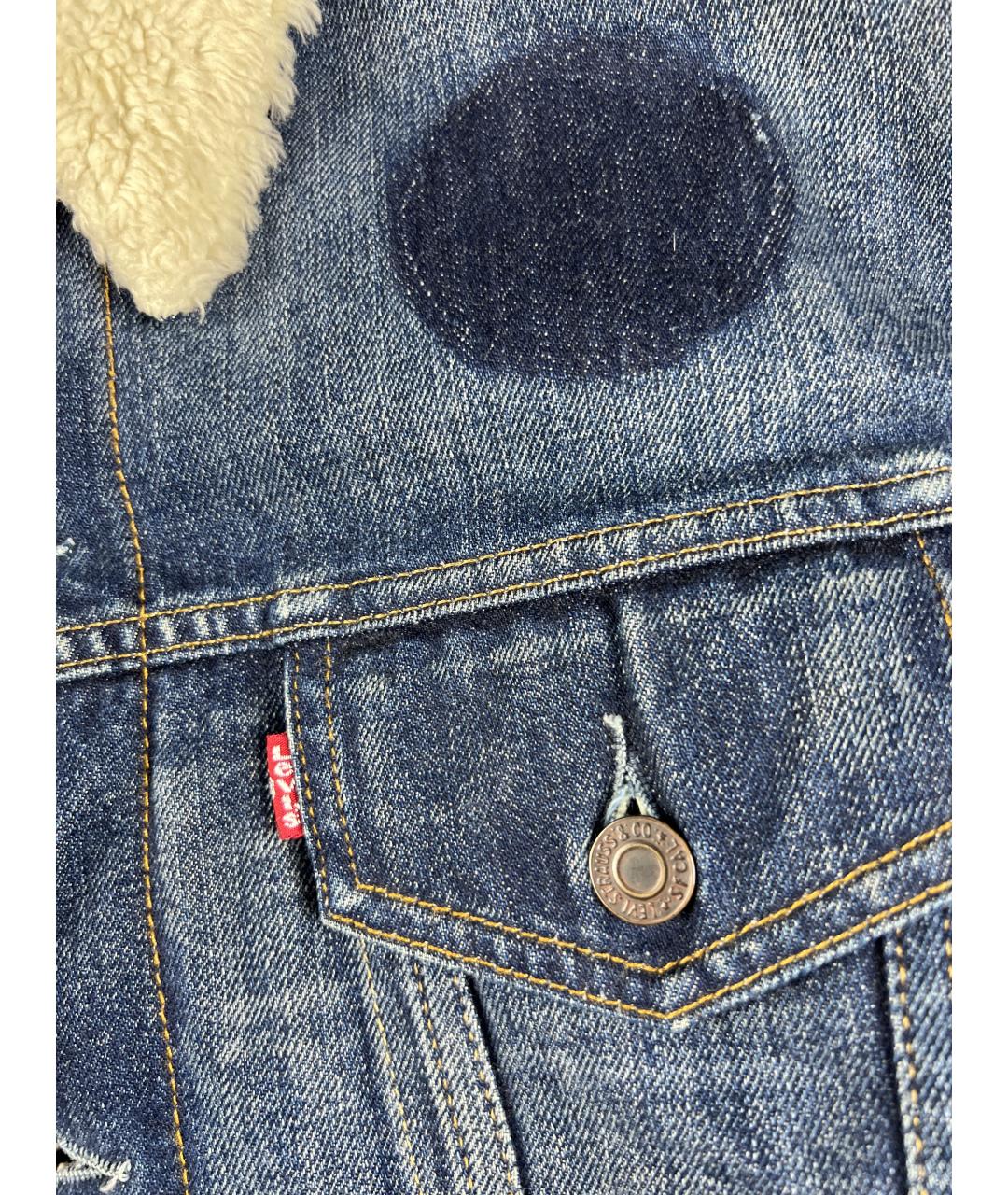 LEVI'S Темно-синяя хлопковая куртка, фото 3
