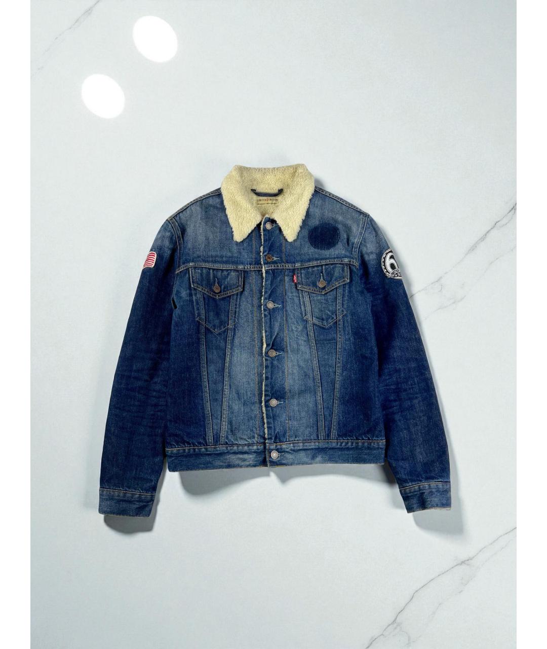 LEVI'S Темно-синяя хлопковая куртка, фото 9