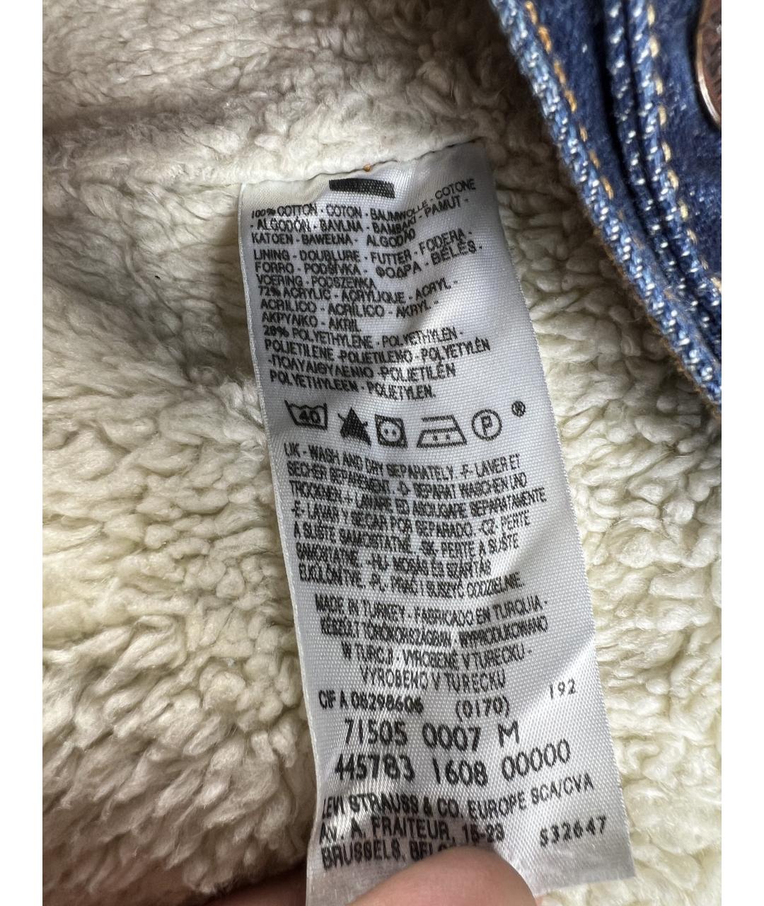 LEVI'S Темно-синяя хлопковая куртка, фото 8