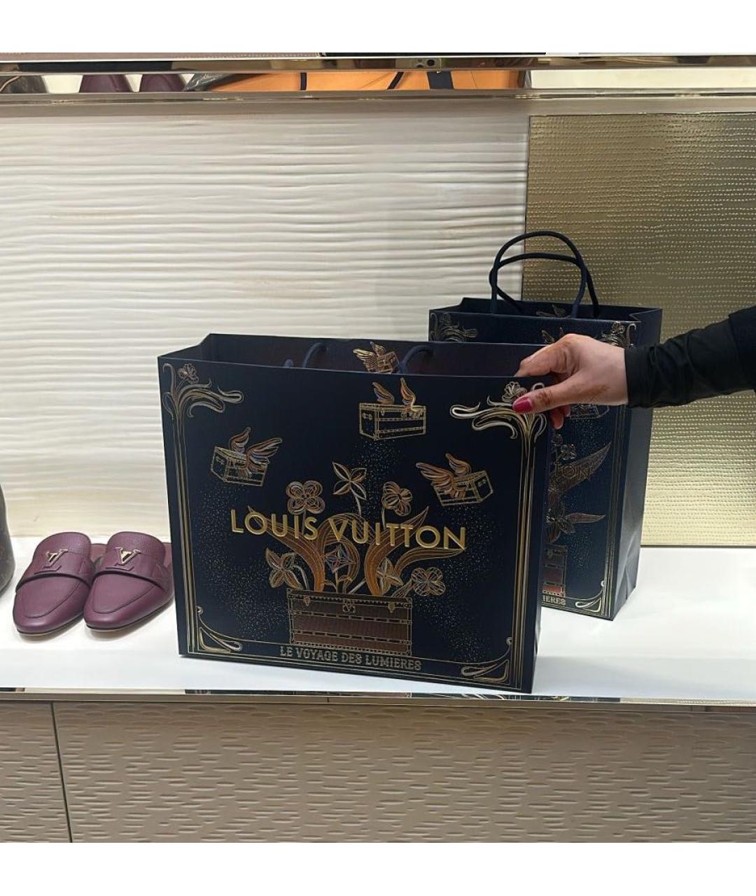 LOUIS VUITTON Черный шелковый платок, фото 6