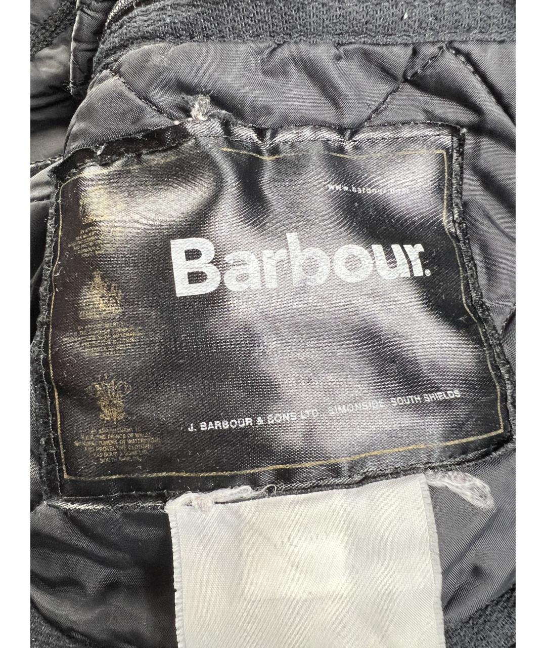 BARBOUR Черная полиэстеровая куртка, фото 4