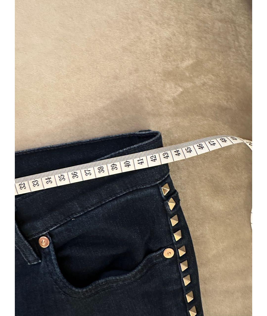 VALENTINO Темно-синие хлопковые джинсы слим, фото 7
