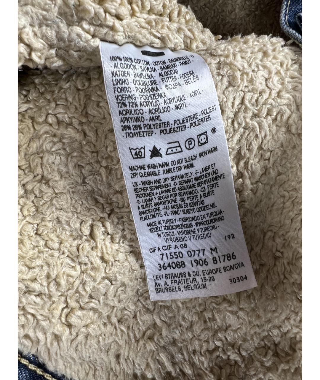 LEVI'S Синяя хлопковая куртка, фото 6