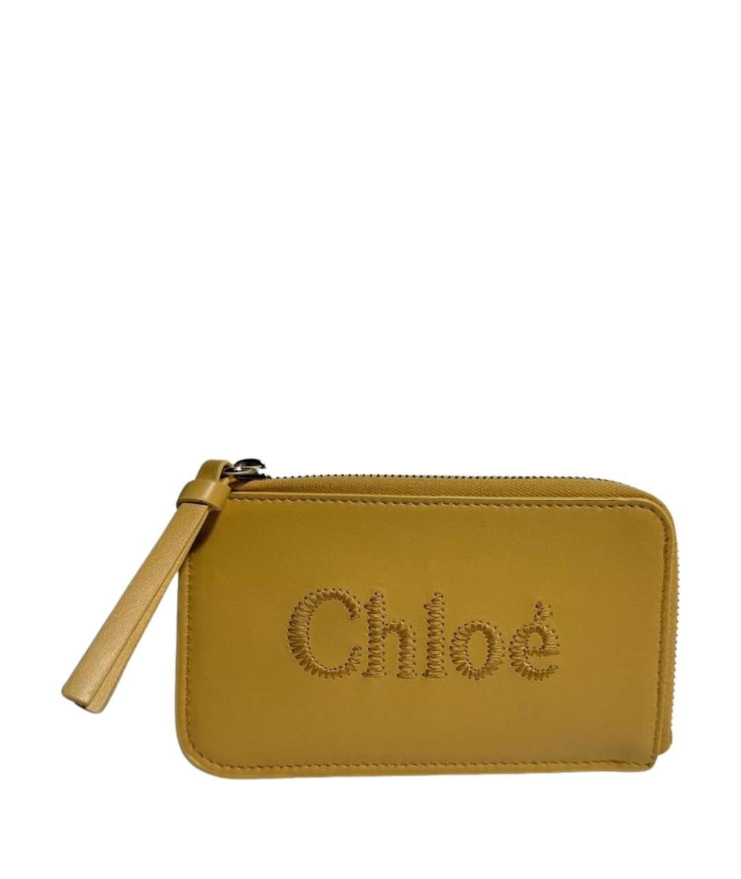 CHLOE Желтый кожаный кошелек, фото 1