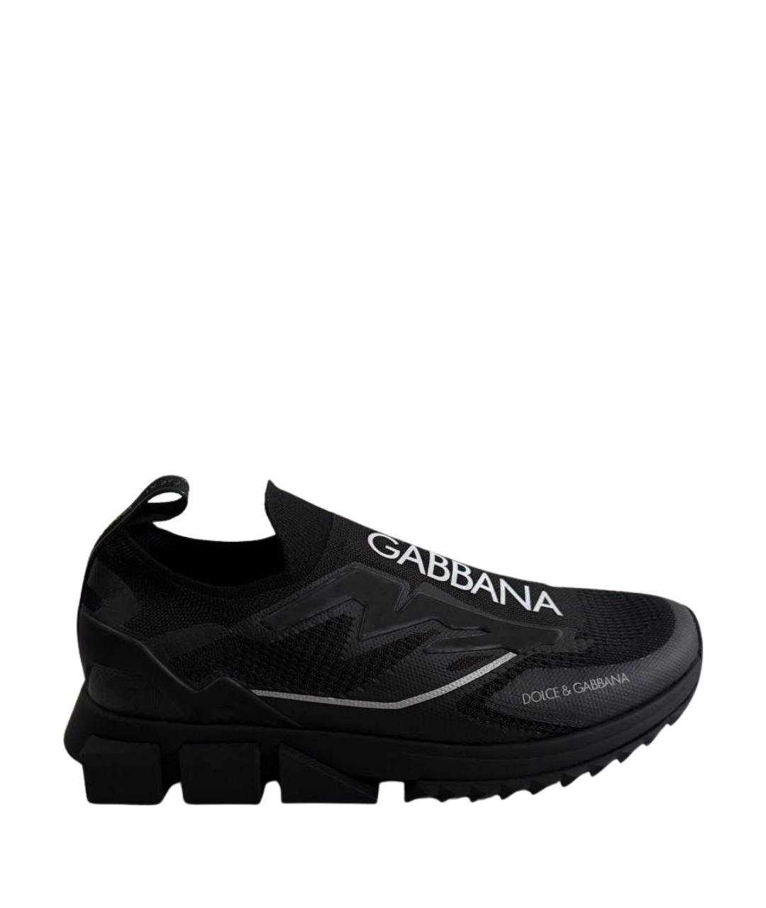 DOLCE&GABBANA Черные низкие кроссовки / кеды, фото 1