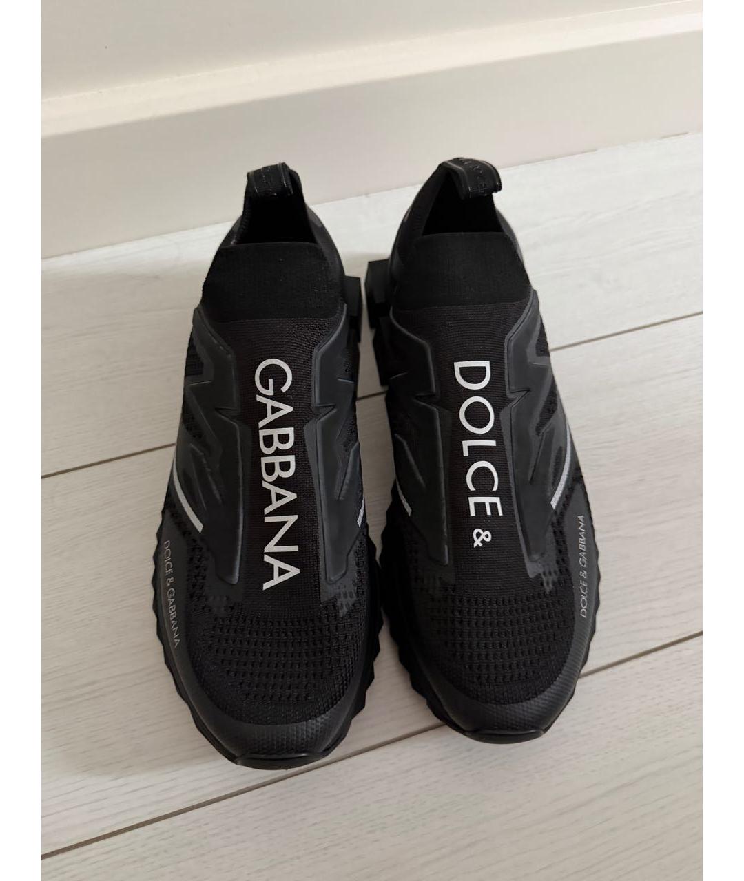 DOLCE&GABBANA Черные низкие кроссовки / кеды, фото 2