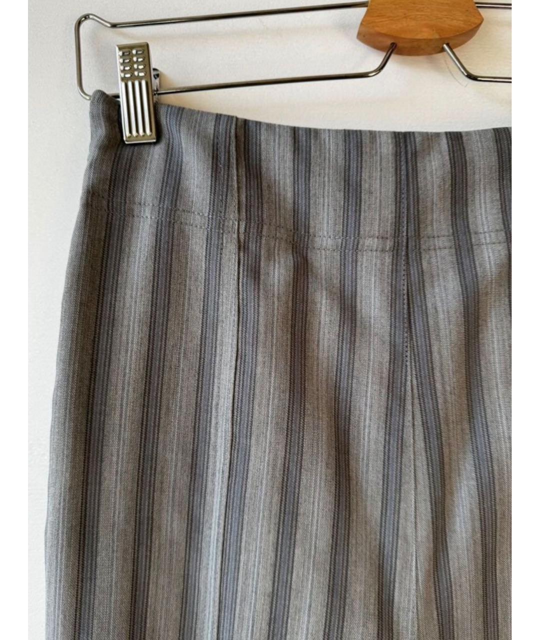 ACNE STUDIOS Серые шерстяные прямые брюки, фото 8