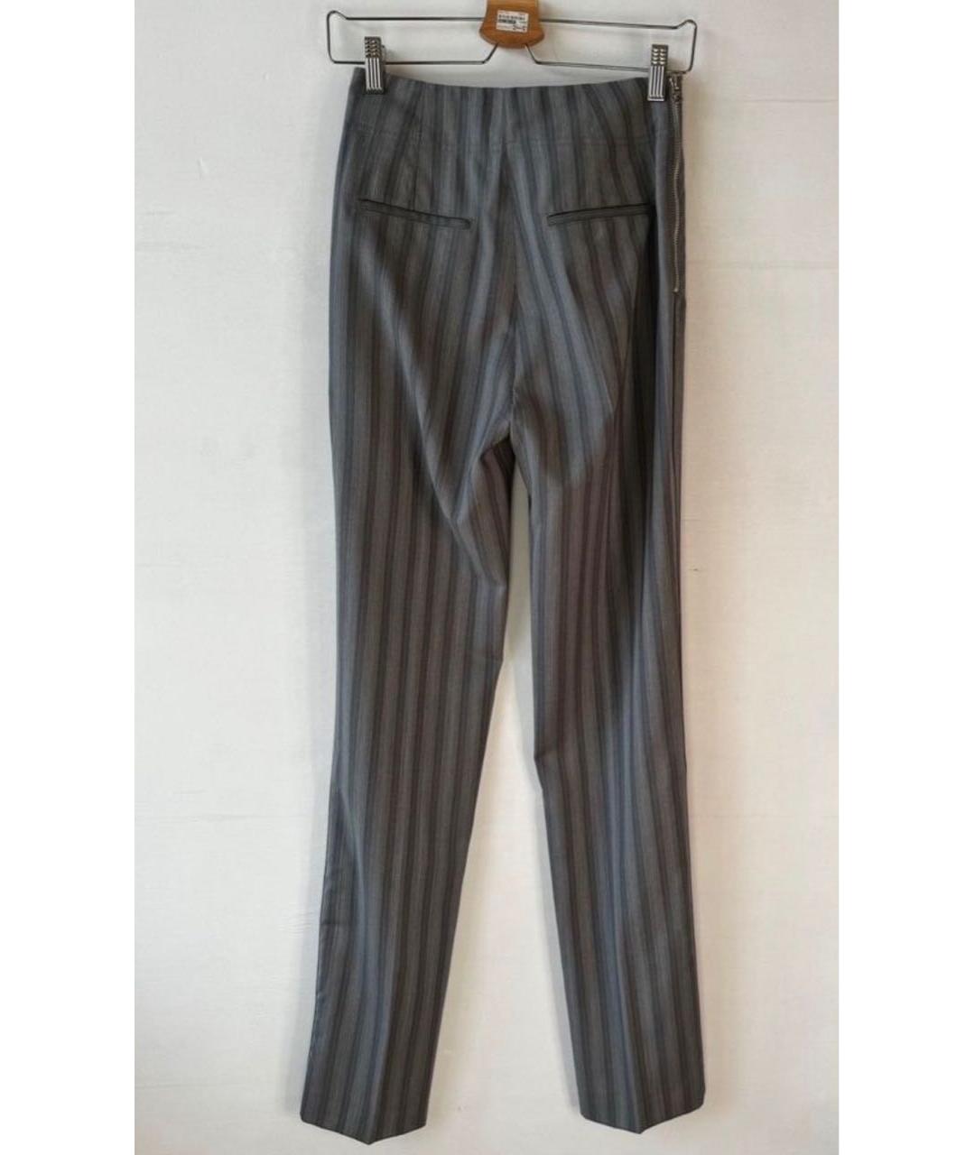 ACNE STUDIOS Серые шерстяные прямые брюки, фото 2