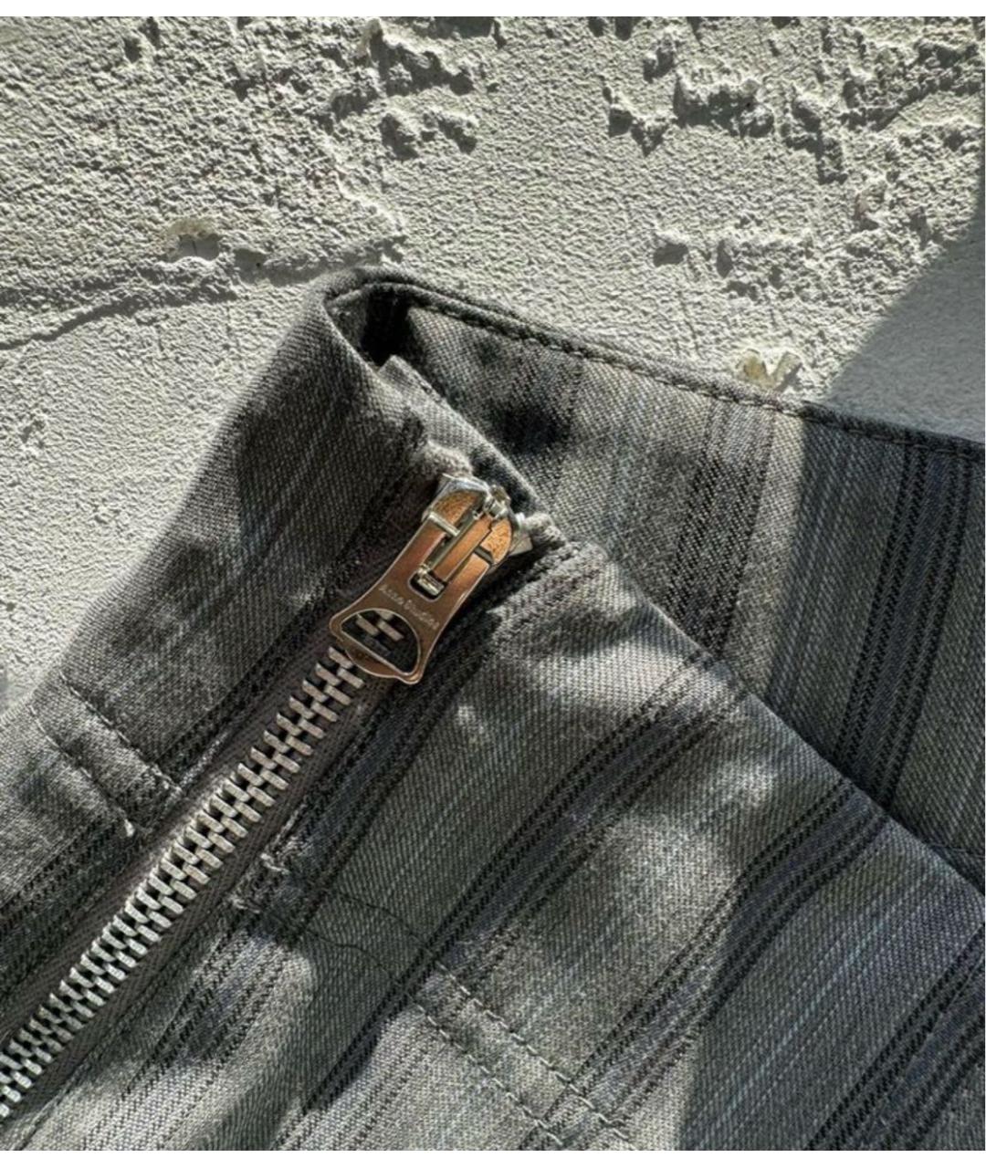 ACNE STUDIOS Серые шерстяные прямые брюки, фото 7